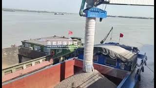 Port sand and gravel aggregate loading bulk machine telescopic chute  loading spouts [upl. by Eiramanitsirhc]