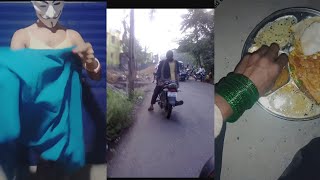 ये लड़का लड़कियों की तरह तैयार होकर बाइक लेकर निकल गया CD boy all dressed up full video [upl. by Trina]