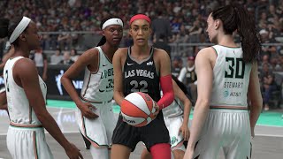 Las Vegas Aces vs New York Liberty  WNBA Semifinals Game 1 Full Game Highlights NBA 2K25 Sim [upl. by Lehplar]