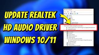 🔄 How to Update Realtek HD Audio Driver on Windows 11 🎧 [upl. by Asiak]