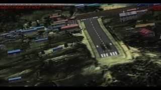 FSX MANUAL SMOOTH LANDING AT THE MOST DANGEROUS AIRPORT LUKLA IN NEPAL VLNK [upl. by Enaillil]