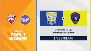 FQPL 1 Women Round 7  Capalaba FC vs Broadbeach United [upl. by Lust]