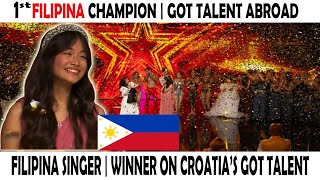 1st Filipina Singer That Won Grand Champion On Got Telant Abroad  filipino [upl. by Ycnaf]