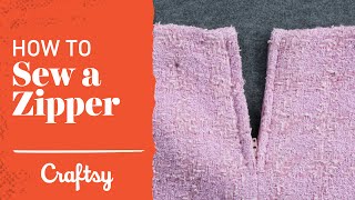 How to Sew a Zipper Steps for Success  Craftsy Sewing Tutorial [upl. by Wain650]