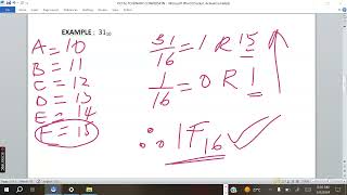 Decimal to Hexadecimal Conversion [upl. by Battista]