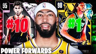 RANKING THE TOP 10 BEST POWER FORWARDS IN NBA 2K24 MyTEAM [upl. by Tuchman]