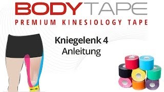 Kinesiologische TapingAnleitung für das Kniegelenk  Variante 4 [upl. by Atelokin]