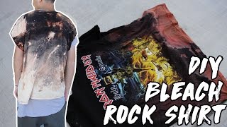 DIY Bleach Rock TShirt Tutorial [upl. by Cavanaugh]