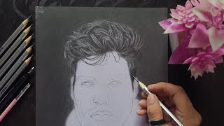 How to draw hair  tutorial video  graphite drawing [upl. by Halludba750]