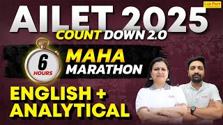 AILET 2025  English and Analytical Reasoning 6 Hrs Mahamarathon Class  2  AILET Exam [upl. by Alwitt]