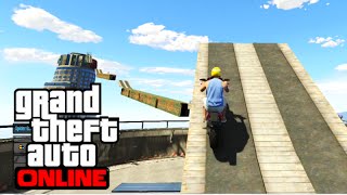 GTA V Online MEGA Saltos ACROBÁTICOS pelos PRÉDIOS  Corrida INSANA 384 [upl. by Wyon]