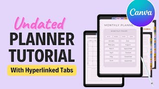 How to Create Undated Digital Planner in Canva with HYPERLINKS Tabsdigitalplanners [upl. by Everard]