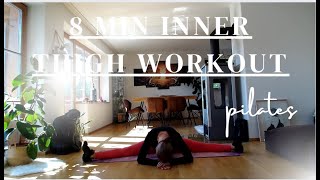 8 MIN INNER THIGH WORKOUT  PILATES  At Home Workout  Easy to follow and effective [upl. by Dannel]