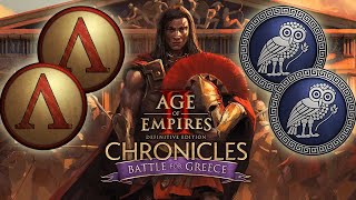 Age of Empires 2 DE Chronicles Battle for Greece  Sparta vs Athens [upl. by Anile]