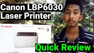 Canon LBP 6030 Laser Printer  Unboxing  Quick Review and installation  Sinhala [upl. by Rodoeht]