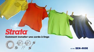 Comment installer une corde à linge  Strata [upl. by Rehpinnej]