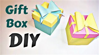 How to make PAPER GIFT BOX 🎁  Crafts amp DIY  Easy and fun paperboard craft [upl. by Bakerman]