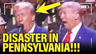 SLURRING Trump STRUGGLES in DISASTER Pennsylvania Speech [upl. by Arsuy735]