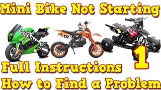 Pocket Bike Not Starting  Full Instructions  How to Find a Problem  PS50 Nitro Motors [upl. by Yespmed]