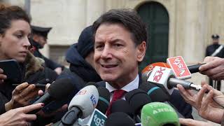 Giuseppe Conte  dichiarazioni alla stampa  18012024 [upl. by Anaujd]