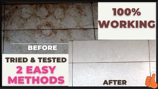 How to remove Tile stains in 5 minutes2 methods Balcony tiles Bathroom tilesPot stainRust stain [upl. by Lorenz]