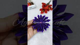 Origami paper flower bollywood shorts ytshorts tutorial handmadehomedecor papercraft artsong [upl. by Ikeda]