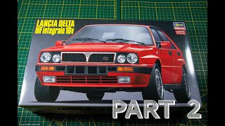 124 Lancia Delta HF Integrale Hasegawa Model kit  Part 2 [upl. by Derdle]