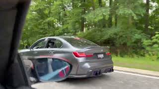 BMW G80 M3 Valvetronic equal length full exhaust  downpipes Exhaust clips  Flybys [upl. by Bent]