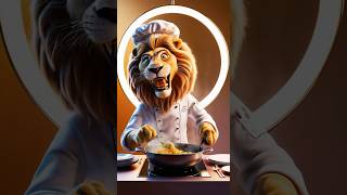 Lion Prepares Pasta • Lav Kuva Pastu • ai viralvideo shortfeed [upl. by Phaedra]