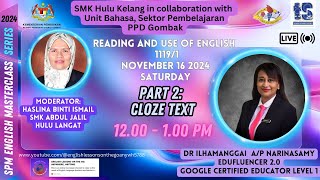 2024 SPM ENGLISH LANGUAGE 11191 READING PART 2 [upl. by Karola470]