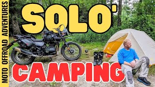 Solo Motorcycle Camping In North Carolina Mountains Night Under The Stars  Moto Offroad Adventures [upl. by Schaaff454]