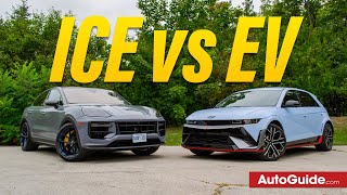 EV vs ICE Hyundai Ioniq 5 N vs Porsche Cayenne Turbo GT [upl. by Nosirb97]