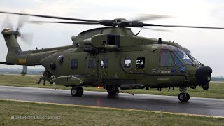 4Kᵁᴴᴰ RDAF Agusta Westland AW101 Merlin Taxiing  Danish Airshow Aalborg 2018 [upl. by Guntar]