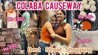 Colaba Causeway Haul  Street Shopping in Mumbai  Bags Footwear Clothes Jewellery Collection 😍 [upl. by Lahcsap]