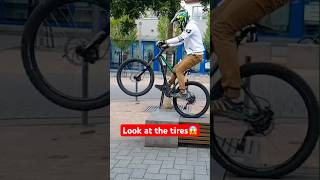 Look at the tires😨mtb shorts mountainbike [upl. by Dadirac]