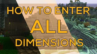 Minecraft  Roguelike Adventures and Dungeons  How to enter all dimensions [upl. by Burnham779]