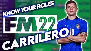 FM22  BEST PLAYER ROLES  FOOTBALL MANAGER 2022  CARRILERO [upl. by Knowling]