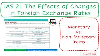 Lecture Monetary vs NonMonetary items  IAS 21 FL131 [upl. by Yrrep574]