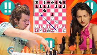 Perfect chess game 154 Magnus Carlsen vs Alexandra Kosteniuk [upl. by Wheeler]