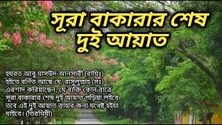 সুরা আল বাকারার শেষ দুই আয়াত sura al bakarar ses dui ayat [upl. by Yauqram]