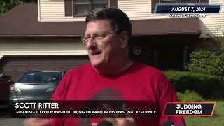 Scott Ritter Statement Following FBI Raid on his home [upl. by Hpesoj816]