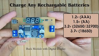 Charge Any Rechargeable Battery l LM2596 Module with Display l 326503270018650 Charger 3A [upl. by Huttan]