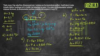 Mehanika Mehanički rad i sila trenja  ZADATAK [upl. by Refinne]
