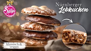 Lebkuchen Rezept  Nürnberger Lebkuchen  klassisch und vegan  Sallys Welt [upl. by Aenotna764]