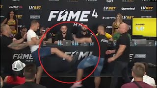 KRYCHA RZUCIŁ SIĘ NA KASTIEGO NA KONFERENCJI PRZED FAME MMA 4 INTERWENIOWAŁA OCHRONA [upl. by Elletsirhc]