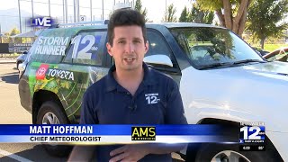 Matt Hoffman takes StormRunner to Lithia amp Driveway Field for a high school football forecast [upl. by Yentruoc]