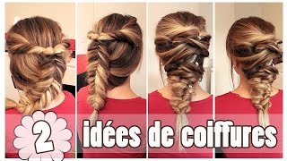 ➳ 2 coiffures pour les fêtes Noël Nouvel An Mariages  LA Hairstyle Inspiration [upl. by Hau]