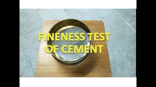 Fineness of cement test by using 90 micron is sieve as per code IS4031part11996 [upl. by Lamarre]