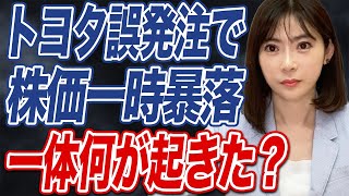 【トヨタ株急落】誤発注か？トヨタの株価が一時暴落した理由について考察してみました！ [upl. by Milstone115]