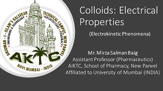 Colloids Electrokinetic Phenomena [upl. by Retlaw]